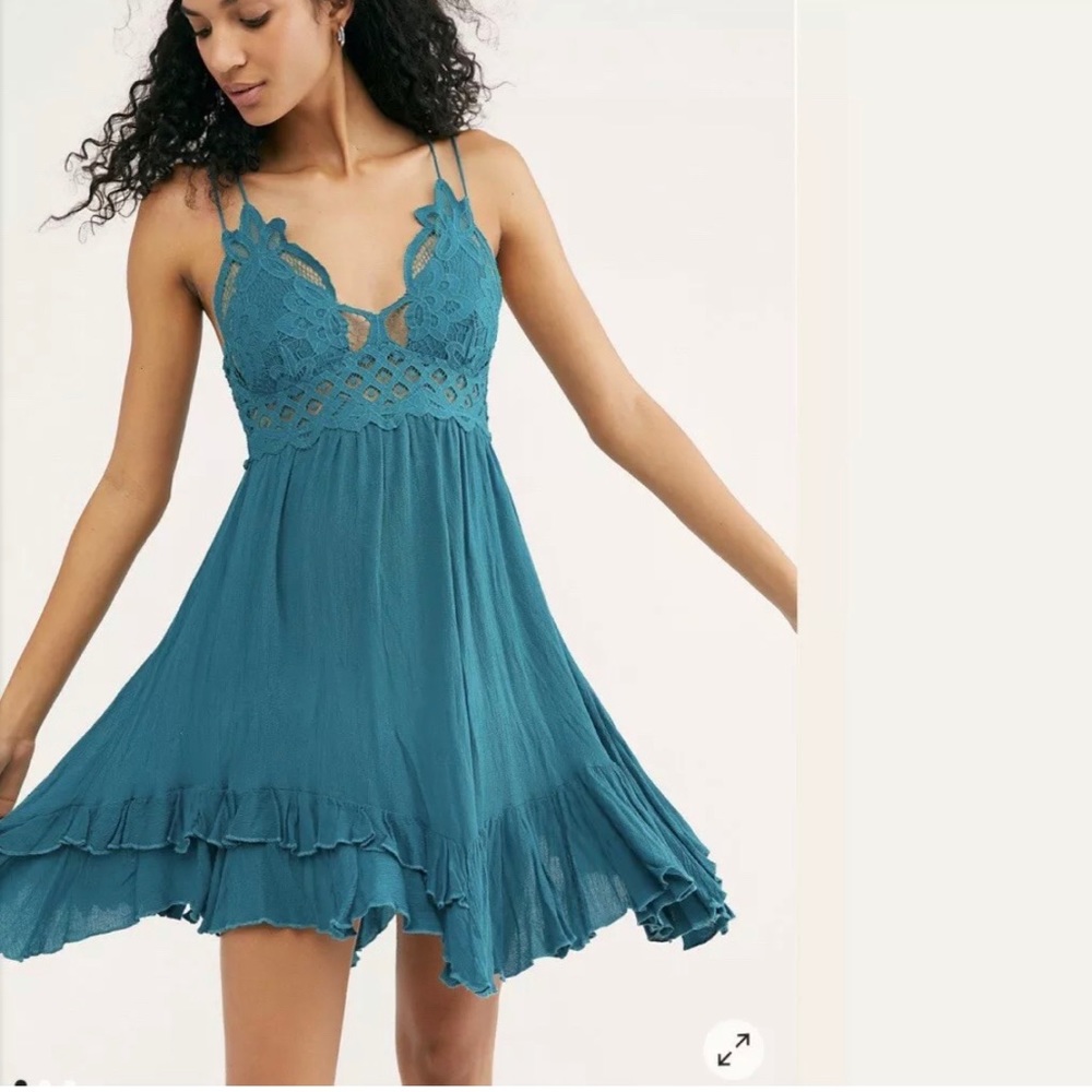 Free People FP One Adella Slip Mini Dress Crochet